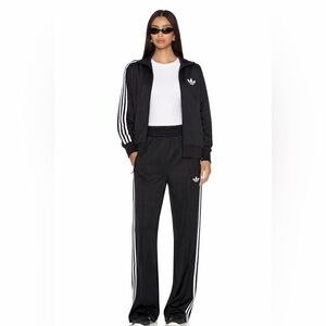 adidas [M-XL] Firebird Women’s Tracksuit (Pants+Jacket+Tee) Black/White